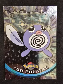 #60 Topps Chrome 2000 Poliwag Pokemon TV Animation Series 1 NM - Image 1