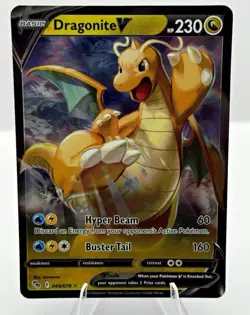 Dragonite V Ultra Rare Holo Pokemon GO #049/078 230HP English - Image 1