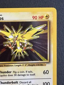 1999 Pokemon Base Set Zapdos 16/102 | Holo Rare Vintage WOTC TCG | NM - Image 5
