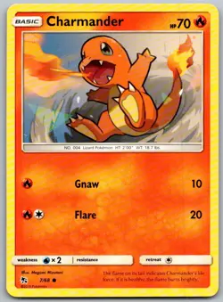 Charmander 7/68 Common Hidden Fates Pokemon Near Mint - Image 1