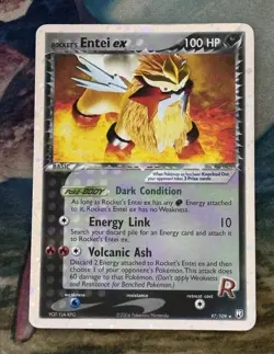 Pokemon TCG Rocket's Entei ex Team Rocket Returns Holo 97/109 - Image 1