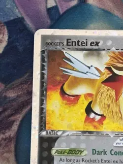 Pokemon TCG Rocket's Entei ex Team Rocket Returns Holo 97/109 - Image 3