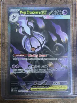 Mega Chandelure ex Pitch Black SIR 115/084 NM English Pokemon TCG - Image 1