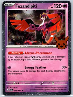 Fezandipiti (Cosmos Holo) 096/167 Trick or Trade BOOster 2024 Pokemon NM - Image 1