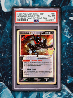 PSA 8 | 2021 Pokemon Celebrations ETB Promo | Greninja Gold Star Holo SWSH#144 - Image 1