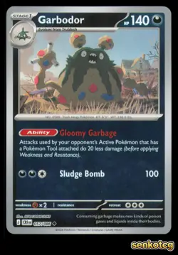 🎴 Garbodor 057/086 Reverse Holo ME04: Chaos Rising NM 🎨 HYOGONOSUKE - Image 1