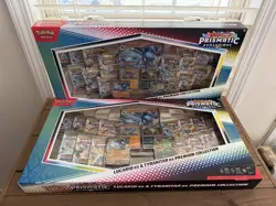 LOT OF 2 Pokemon Prismatic Lucario Ex Tyranitar Ex Premium Collection Sams Club - Image 1