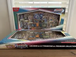 LOT OF 2 Pokemon Prismatic Lucario Ex Tyranitar Ex Premium Collection Sams Club - Image 2