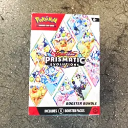 Pokemon TCG Scarlet & Violet Prismatic Evolutions Booster Bundle 6 Packs Eevee - Image 1