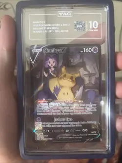 2022 Pokemon SWSH Brilliant Stars Mimikyu V Trainer Gallery #TG16/TG30 TAG 10 - Image 1