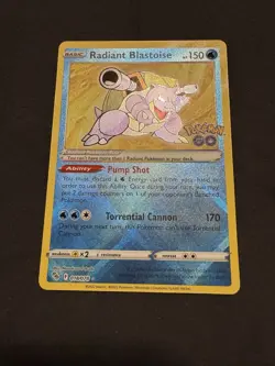 Radiant Blastoise 018/078 Pokemon GO Holo - Image 2