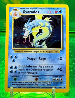 Gyarados 6/102 Holo Rare Base Set TCG Unlimited Pokemon LP - Image 1
