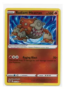 RADIANT HEATRAN 027/189 ASTRAL RADIANCE POKEMON (HOLO, NM) - Image 1