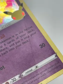 Pokemon TCG Mew 11/25 Holo Rare Celebrations 25th Anniversary HP / DMG - Image 4