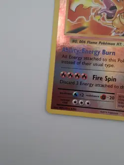 Pokemon TCG Charizard Evolutions Reverse Holo Card 11/108 NM Condition - Image 4