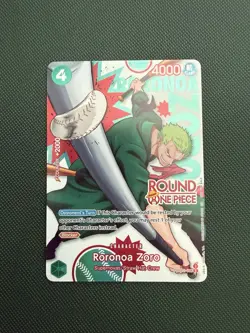 One Piece x Round 1 ENGLISH Promo Card Roronoa Zoro PRB02-006 NM/M - Image 1