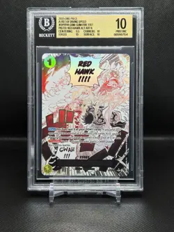 2025 One Piece A Fist Of Divine Speed Gum-Gum Fire-Fist Pistol Red Hawk BGS 10 - Image 1