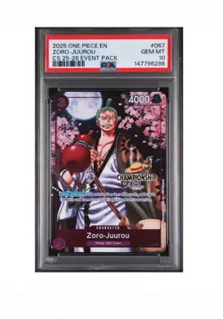 2025 ONE PIECE CHAMP 2025-26 EVENT PACK #067 ZORO-JUUROU PSA 10 - Image 1