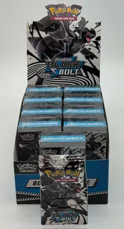 Lot of (7) Pokemon Black Bolt Booster Bundles & 6 Packs w Display Box - Image 1