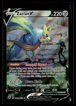 2022 Pokemon Astral Radiance Trainer Gallery Ultra Rare Zacian V TG21/TG30 - Image 1