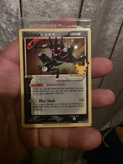 Pokemon Greninja TCG Gold Star SWSH144 25th Celebrations Promo Sealed - Image 1