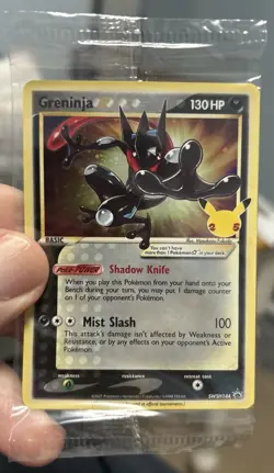 NM/M Pokemon TCG Greninja Gold Star SWSH144 Celebrations Black Star SEALED PROMO - Image 2