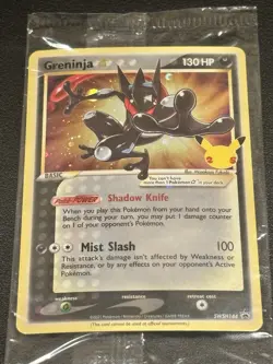 NM/M Pokemon TCG Greninja Gold Star SWSH144 Celebrations Black Star SEALED PROMO - Image 1