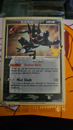 Pokemon Greninja TCG Gold Star SWSH144 25th Celebrations Promo - Sealed - Image 2