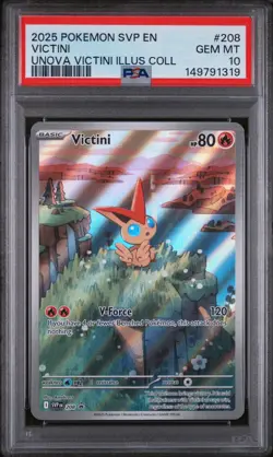 Victini Promo PSA 10 Pokemon Unova Victini Illustration Collection SVP 208 - Image 1