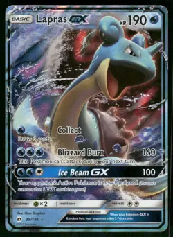 Lapras GX 35/149 Ultra Rare Holo NM Pokemon SM Base Set - Image 1