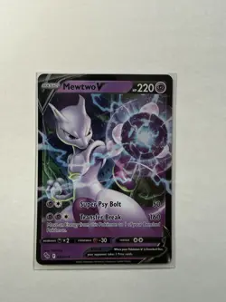 2022 Pokemon MEWTWO V #030/078 Pokemon GO Holo Ultra Rare - Image 1