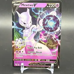 Pokemon TCG Mewtwo V Full Art Holo Ultra Rare 030/078 Pokemon GO 220 HP EN - Image 1