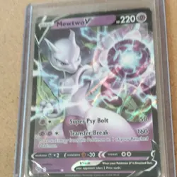 Pokemon TCG Mewtwo V 030/078 Pokemon GO Holo Rare English 2022 Basic 220 HP - Image 2