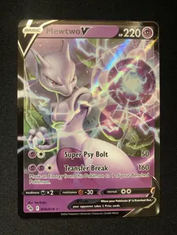 Mewtwo V 030/078 Pokemon GO NM Holo Ultra Rare Pokemon TCG - Image 1