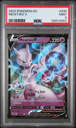Mewtwo V 030/078 Pokemon GO Holo PSA 9 - Image 1