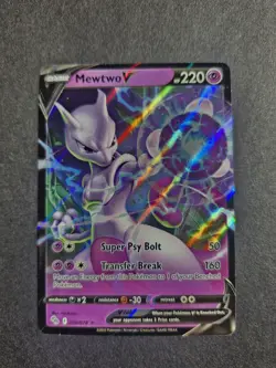 Mewtwo V 030/078 Pokemon GO Ultra Rare Holo Near Mint English Pokemon Card - Image 1