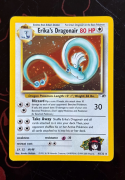 Erika's Dragonair #4/132 Gym Heroes Pokemon Holo Rare 🌀SWIRL🌀 - LP+ Condition - Image 1