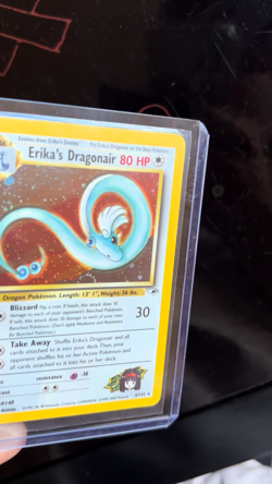 Erika's Dragonair #4/132 Gym Heroes Pokemon Holo Rare 🌀SWIRL🌀 - LP+ Condition - Image 2