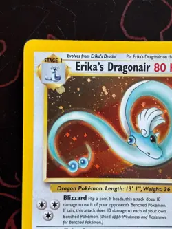 Erika's Dragonair #4/132 Gym Heroes Pokemon Holo Rare 🌀SWIRL🌀 - LP+ Condition - Image 4