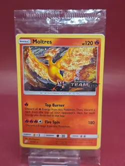 Moltres Holo 19/181 Sun & Moon Team Up Stamped Promo Card Pokemon New & Sealed - Image 1