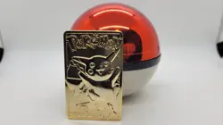 1999 NINTENDO POKEMON PIKACHU 23K GOLD PLATED TRADING CARD Mint - Image 1