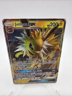 Jolteon GX SM173 Full Art Promo Pokemon Card Sun Moon Black Star Standard Size - Image 1