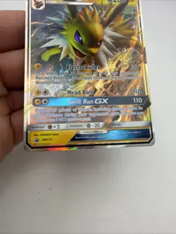 Jolteon GX SM173 Full Art Promo Pokemon Card Sun Moon Black Star Standard Size - Image 2