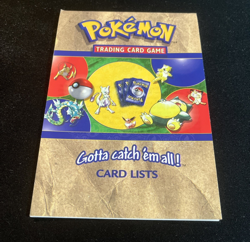 Pokemon Trading Card Game Card List - Jungle, Fossil & Base Set - Unmarked - Image 2