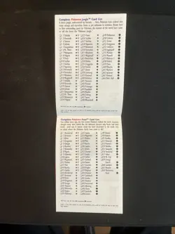 Pokemon Trading Card Game Card List - Jungle, Fossil & Base Set - Unmarked - Image 4