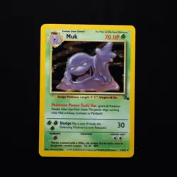 Muk 13/62 LP Fossil Holo Rare Vintage Pokemon TCG Card WOTC 1999 - Image 1