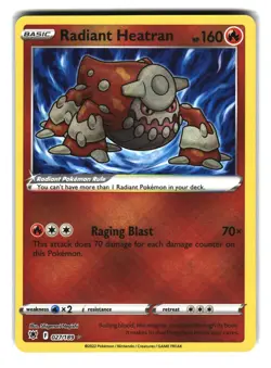 Radiant Heatran 027/189 Holo Astral Radiance Pokemon Card - Image 1