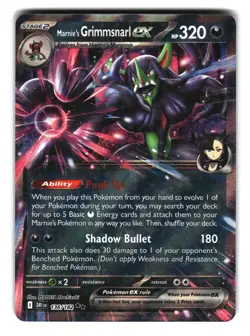 Marnie’s Grimmsnarl ex 136/182 Holo Destined Rivals Pokemon Card - Image 1