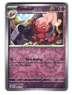 Tinkatuff 084/182 Reverse Holo Paradox Rift Pokemon Card - Image 1