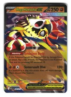 Mega Hawlucha EX 116/217 Holo Obsidian Flames Pokemon Card - Image 1